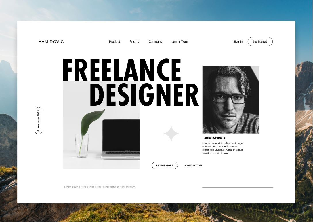 Brutalist Style Page Hero
